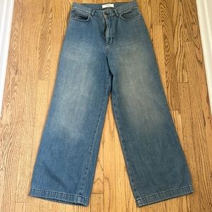 BA&SH high rise wide leg cropped jeans